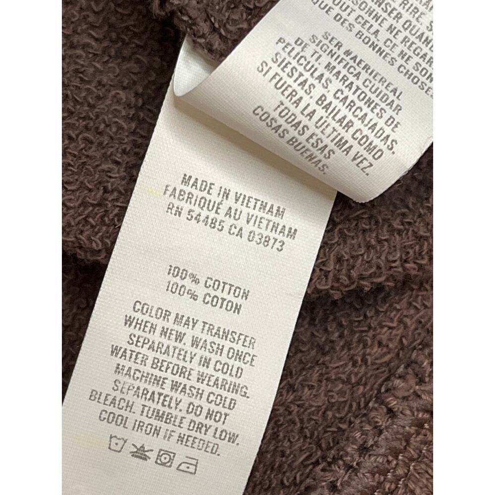 Aerie Down-To-Earth Henley Oversized Brown Hoodie, size XS - Picture 5 of 8